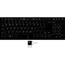N14 Ключевые наклейки Lenovo - большой набор - черный фон - 14,5:14,5мм