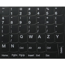 N20 Ключевые наклейки Lenovo - большой набор - черный фон - 14:14,5мм