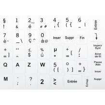 N22 Ключевые наклейки - французкий язык - большой набор - белый фон - 13:10мм