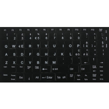 N9 Ключевые наклейки - итальянский - большой набор - черный фон - 12:12мм