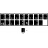 N19 Ключевые наклейки - португальский - средний комплект - черный фон - 14:12мм